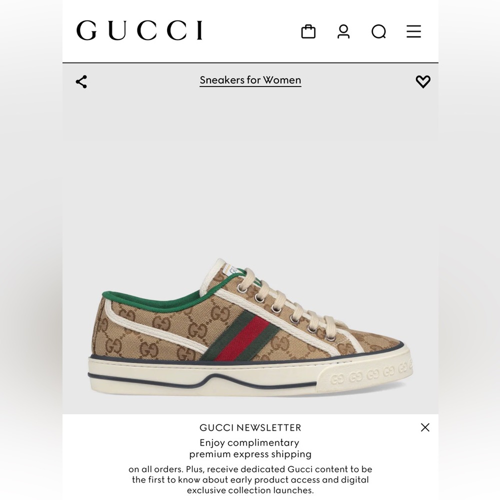Women’s GG Gucci Tennis 1977 Sneakers